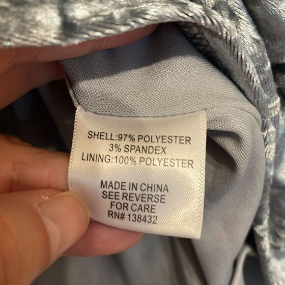 ModCloth Silver Crushed Velvet Pleated Midi Skirt - Picture 3 of 6